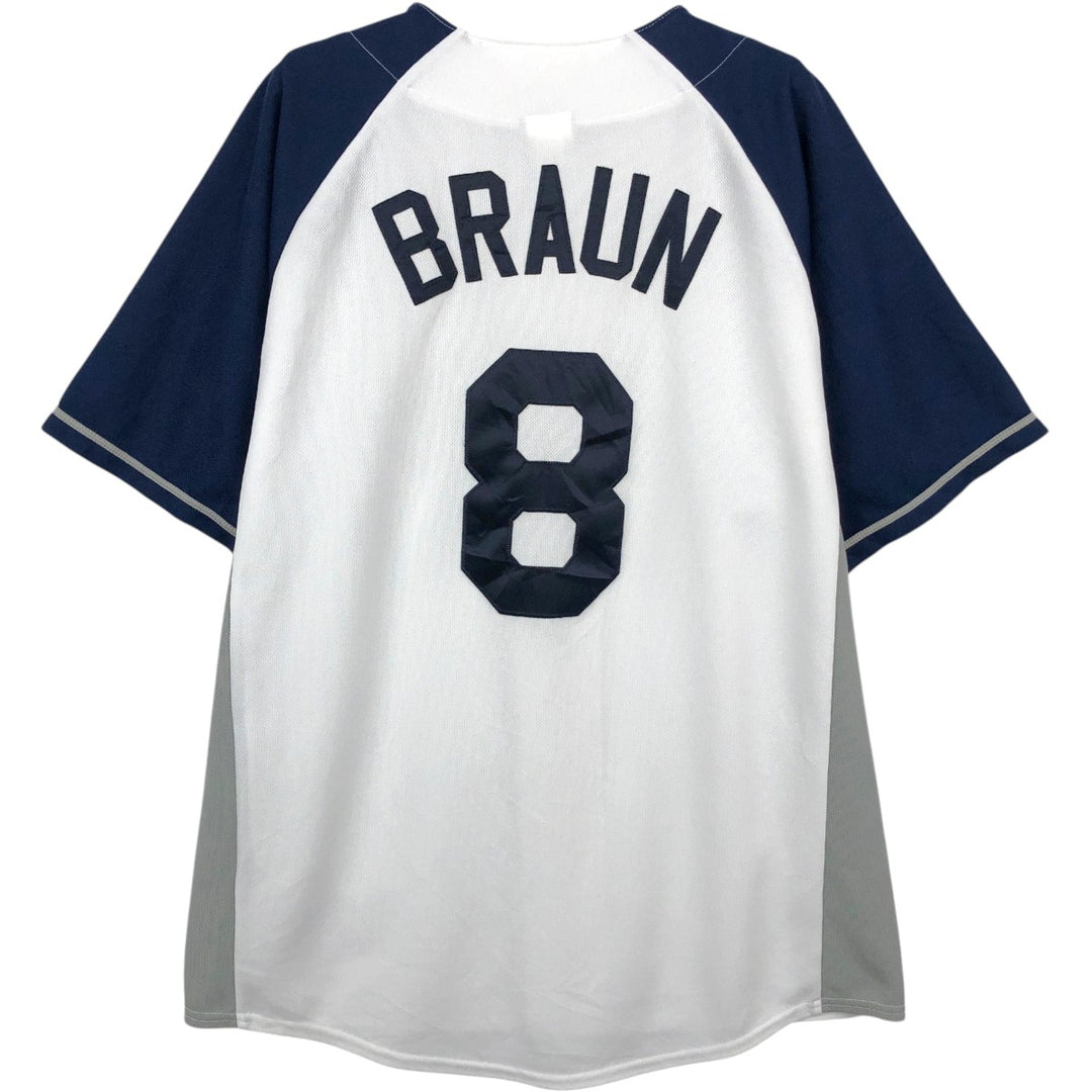 GENUINE MERCHANDISE MLB MILWAUKEE BREWERS Ryan Brown Milwaukee Brewers Game Shirt Baseball Shirt polyester white type Vintage Second Hand
