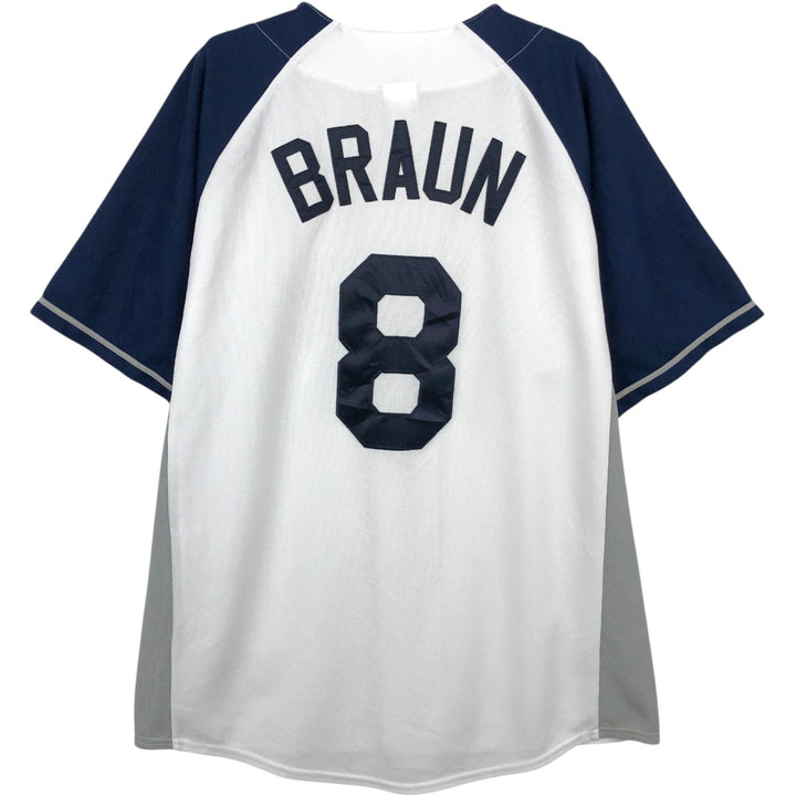 GENUINE MERCHANDISE MLB MILWAUKEE BREWERS Ryan Brown Milwaukee Brewers Game Shirt Baseball Shirt polyester white type Vintage Second Hand