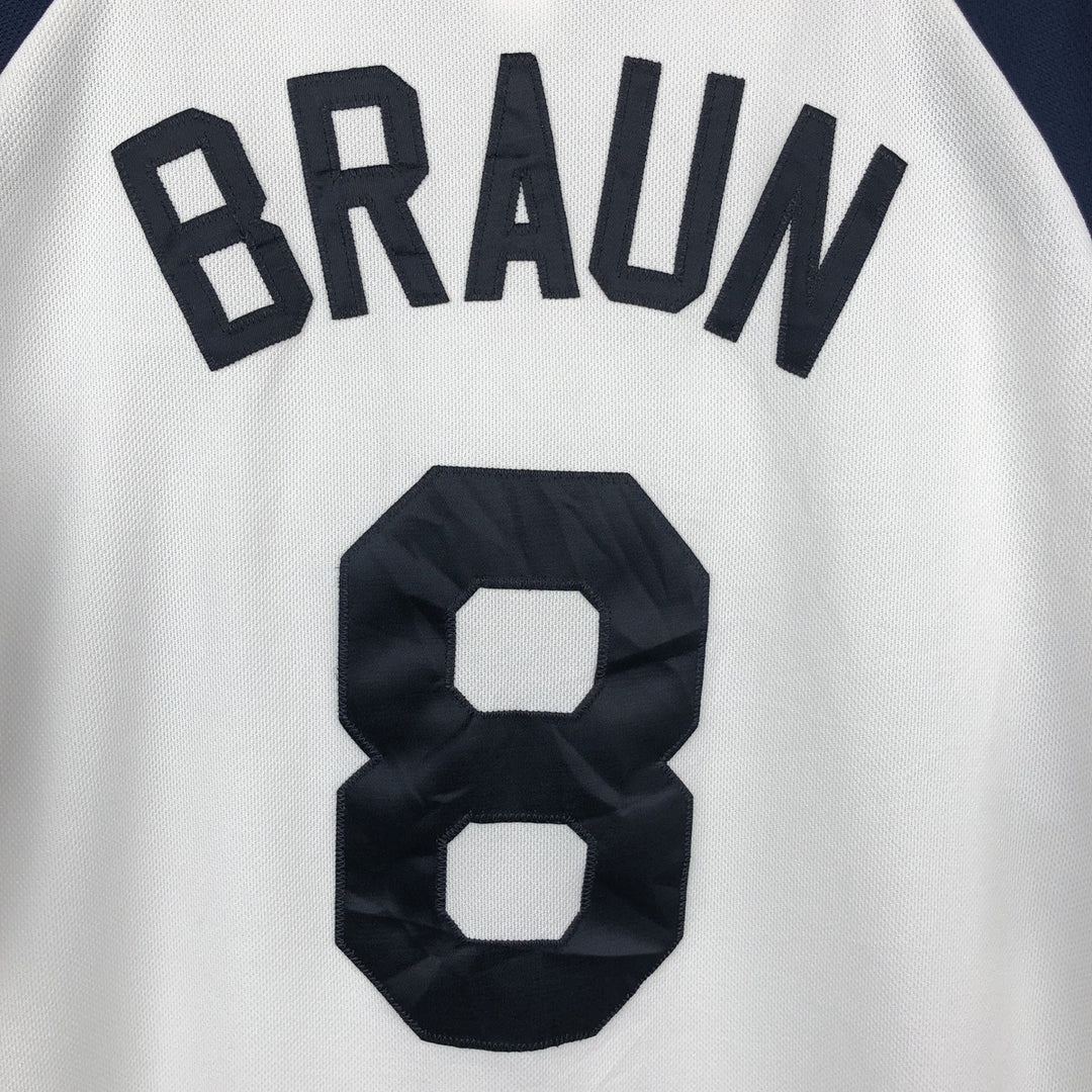 GENUINE MERCHANDISE MLB MILWAUKEE BREWERS Ryan Brown Milwaukee Brewers Game Shirt Baseball Shirt polyester white type Vintage Second Hand