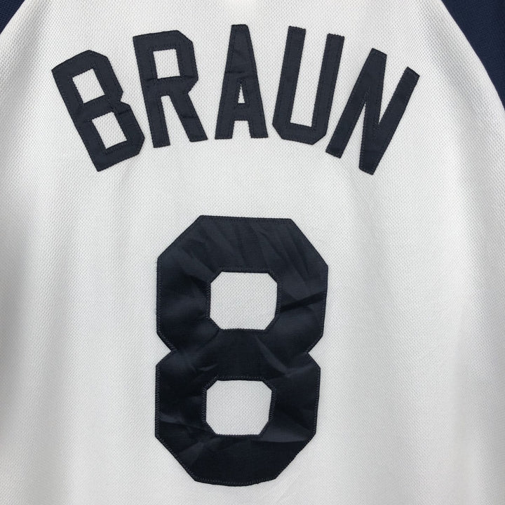 GENUINE MERCHANDISE MLB MILWAUKEE BREWERS Ryan Brown Milwaukee Brewers Game Shirt Baseball Shirt polyester white type Vintage Second Hand