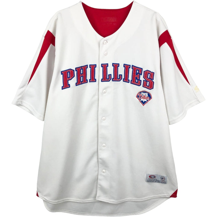 MLB Philadelphia Phillies Game Shirt Baseball Shirt Men's Size XL (approx.) unclear white type Vintage Second Hand