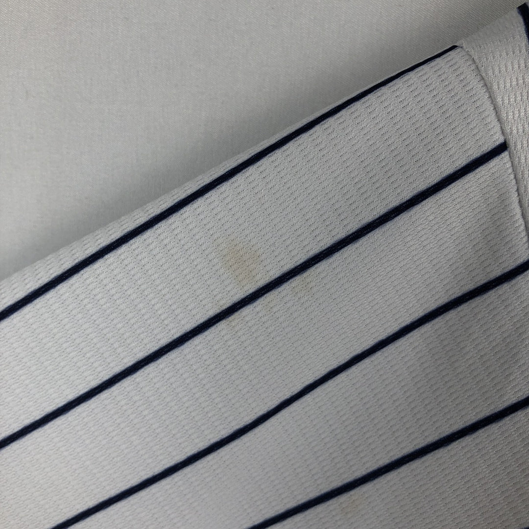 Majestic MLB New York Yankees Greg Bird Stripe Pattern Game Shirt Baseball Shirt Made in USA Men's Size M unclear white type Vintage Second Hand