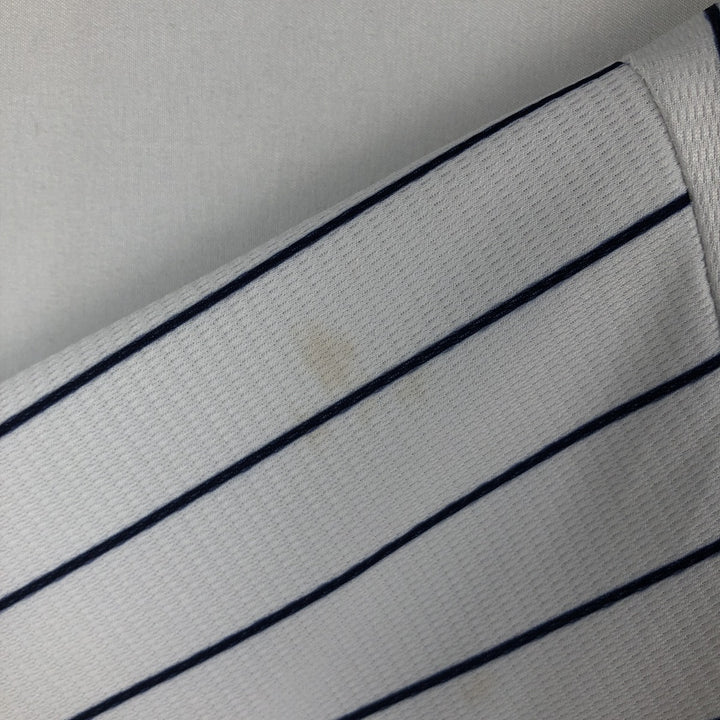 Majestic MLB New York Yankees Greg Bird Stripe Pattern Game Shirt Baseball Shirt Made in USA Men's Size M unclear white type Vintage Second Hand