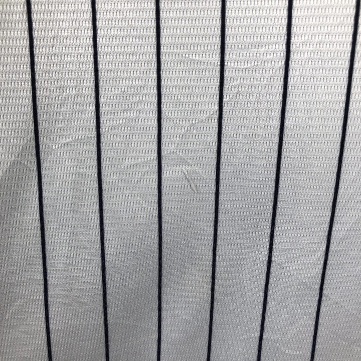 Majestic MLB New York Yankees Derek Jeter Stripe Pattern Game Shirt Baseball Shirt Men's XL (approx.) unclear white type Vintage Second Hand