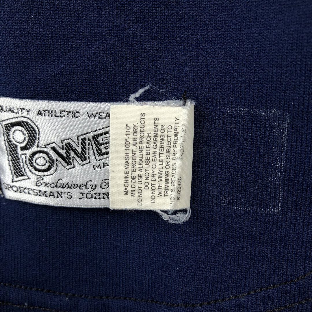 Powers Athletic Wear College Game Shirt Baseball Shirt Made in USA Men's XXL equivalent unclear navy blue type Vintage Second Hand