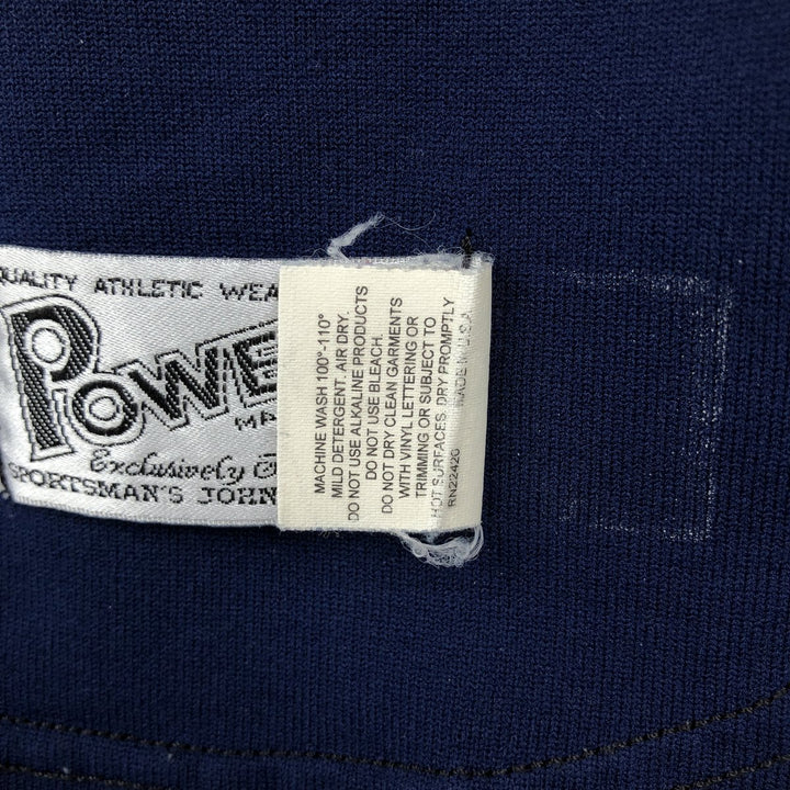 Powers Athletic Wear College Game Shirt Baseball Shirt Made in USA Men's XXL equivalent unclear navy blue type Vintage Second Hand
