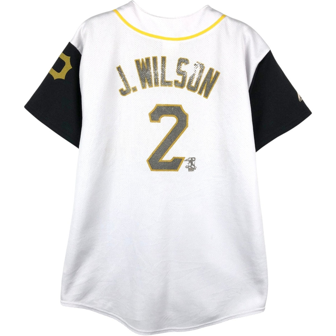 Majestic MLB Pittsburgh Pirates Jack Wilson Game Shirt Baseball Shirt Men's Size M unclear white type Vintage Second Hand