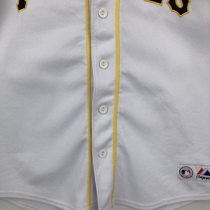 Majestic MLB Pittsburgh Pirates Jack Wilson Game Shirt Baseball Shirt Men's Size M unclear white type Vintage Second Hand