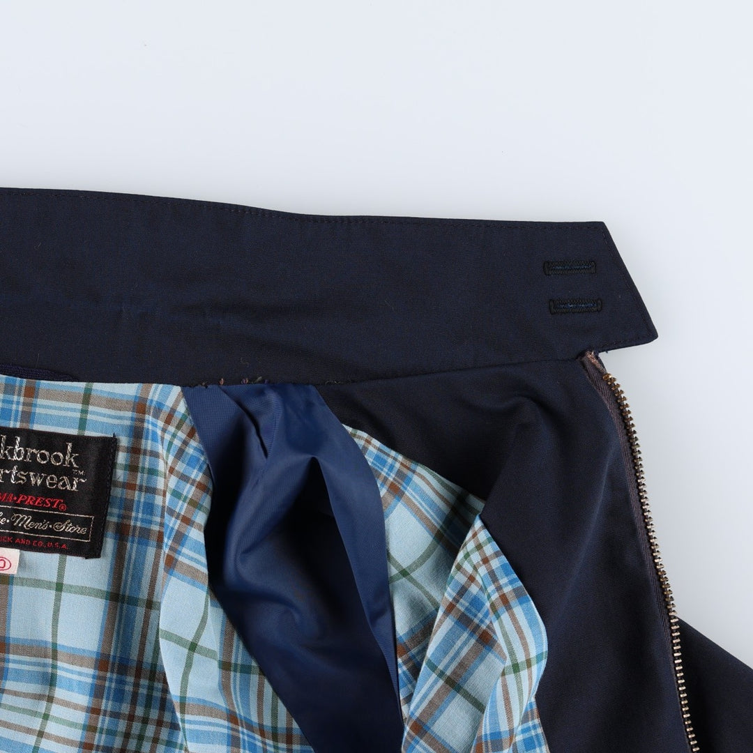 ~90'S Sears Oakbrook Sportswear Harrington Jacket Swing Top Men's Size L Vintage unclear navy blue type Vintage Second Hand