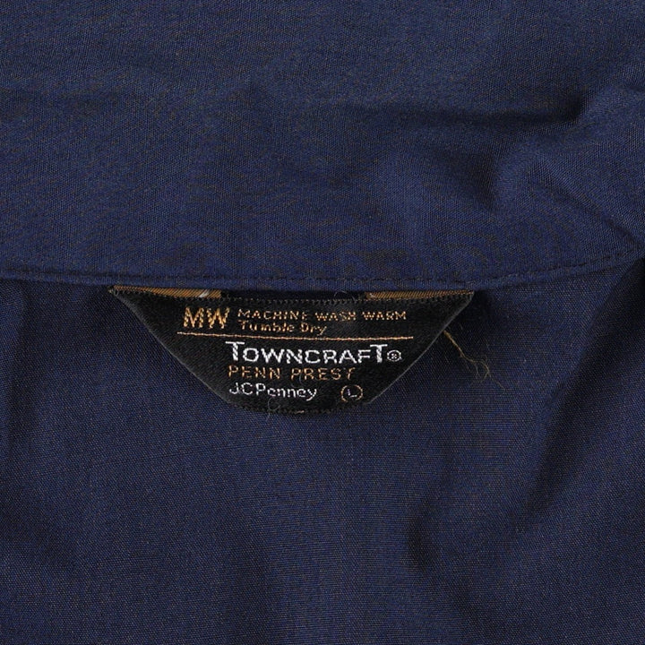 70s-80'S Town Craft Harrington Jacket Swing Top, Men's Size L unclear navy blue type Vintage Second Hand