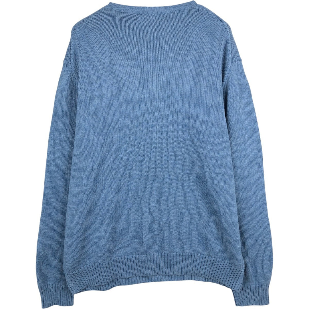 Ralph Lauren POLO RALPH LAUREN Cotton Knit Sweater Men's XXL cotton Blue type light blue Vintage Second Hand
