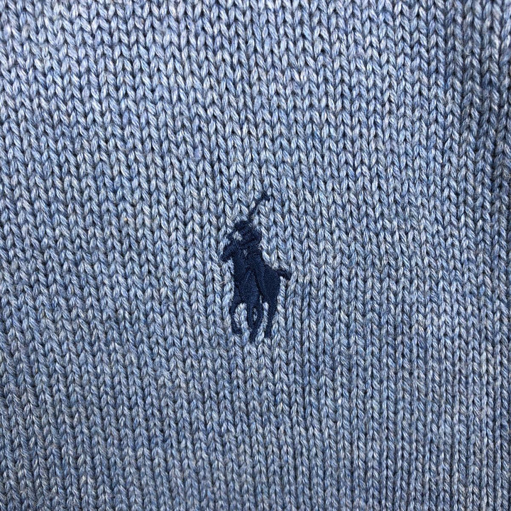 Ralph Lauren POLO RALPH LAUREN Cotton Knit Sweater Men's XXL cotton Blue type light blue Vintage Second Hand