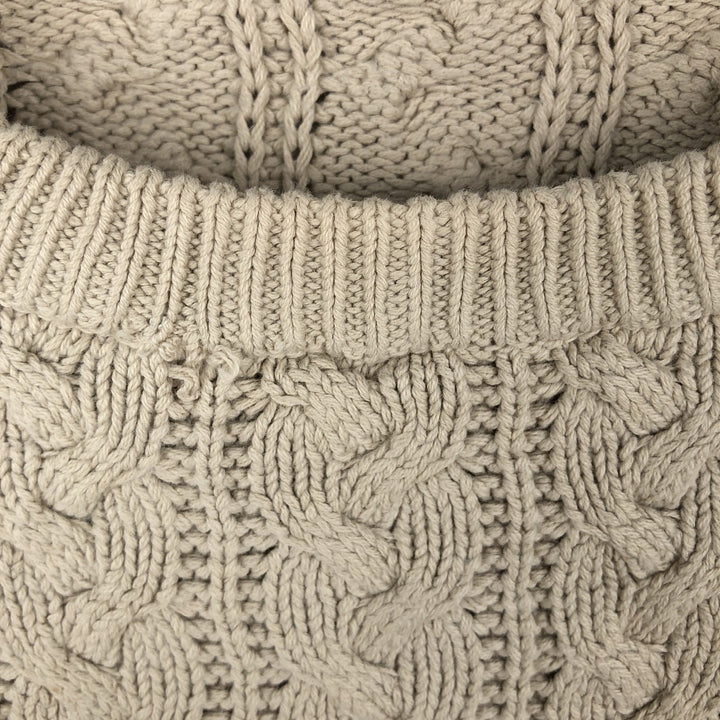 Christian Dior cotton knit sweater, men's size L (equivalent), cable knit. cotton Beige type Vintage Second Hand
