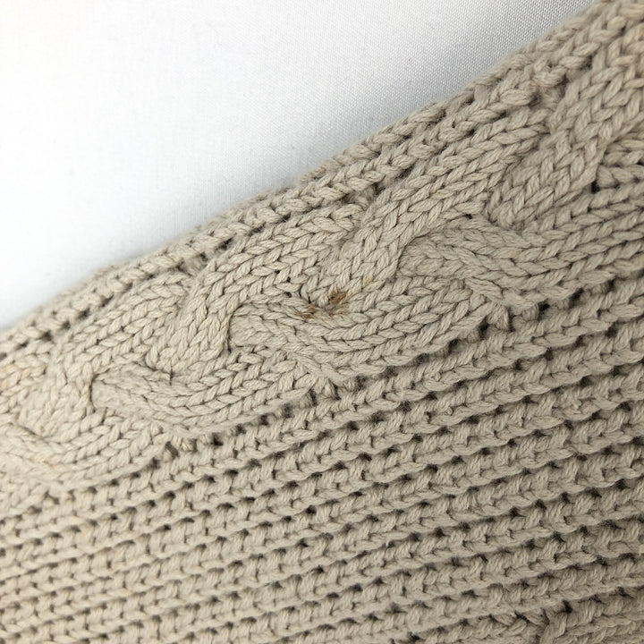 Christian Dior cotton knit sweater, men's size L (equivalent), cable knit. cotton Beige type Vintage Second Hand