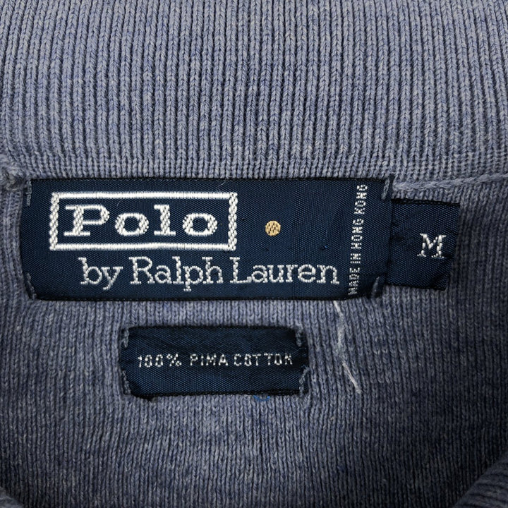 Ralph Lauren POLO by Ralph Lauren Polo knit sweater, men's size M Pima Cotton Blue type light blue Vintage Second Hand