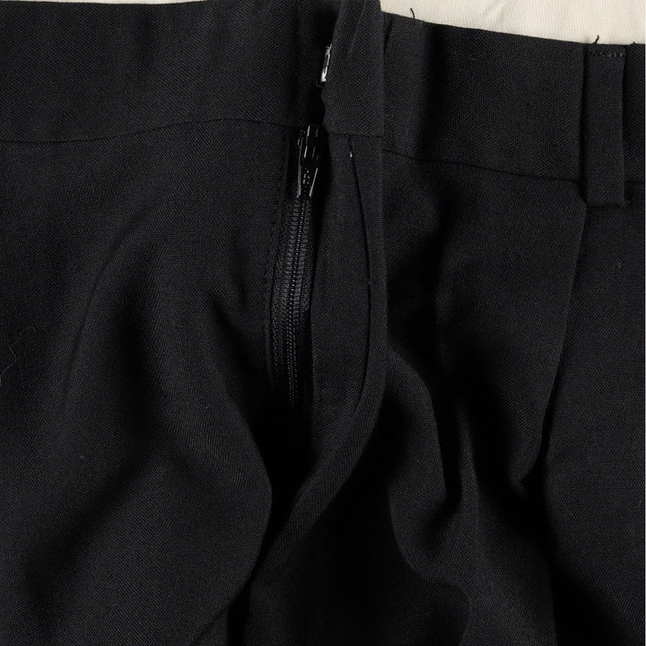 70s-80'S HIGGINS Two-Pleat Slacks Pants, Made in USA, Men's W35 (approx.), Vintage unclear black type Vintage Second Hand