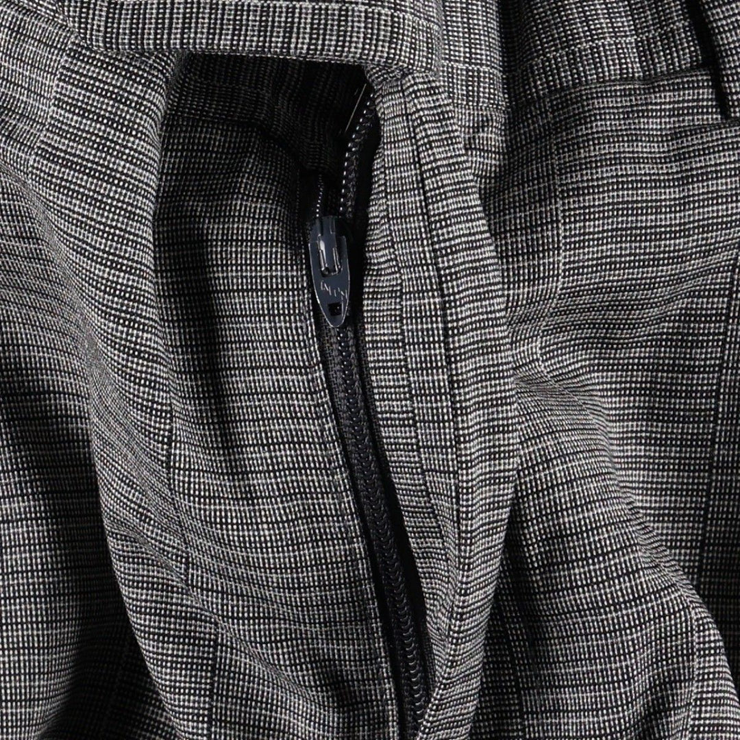 ~1980'S Check Pattern Two-Pleat Slacks Pants Men's W32 (approx.) Vintage unclear gray type Vintage Second Hand