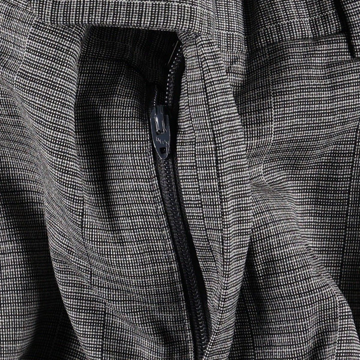 ~1980'S Check Pattern Two-Pleat Slacks Pants Men's W32 (approx.) Vintage unclear gray type Vintage Second Hand