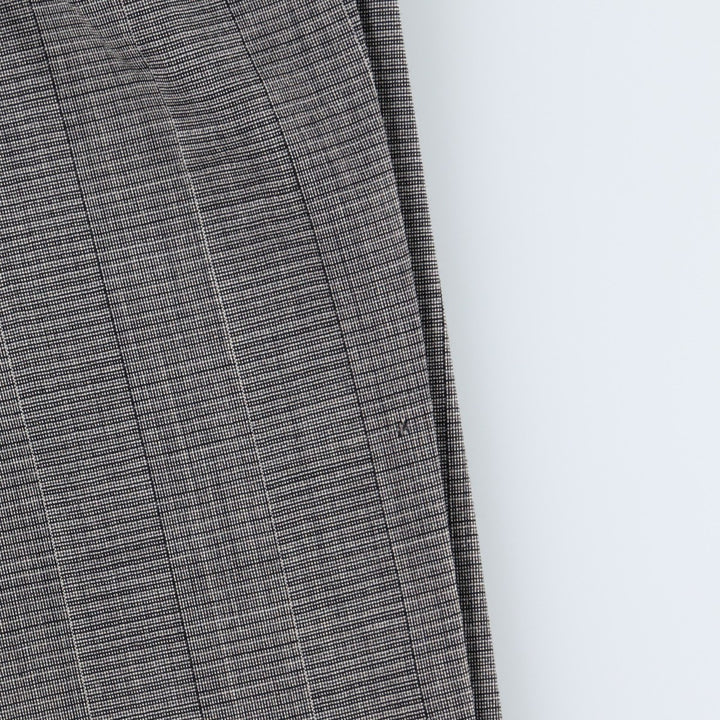 ~1980'S Check Pattern Two-Pleat Slacks Pants Men's W32 (approx.) Vintage unclear gray type Vintage Second Hand