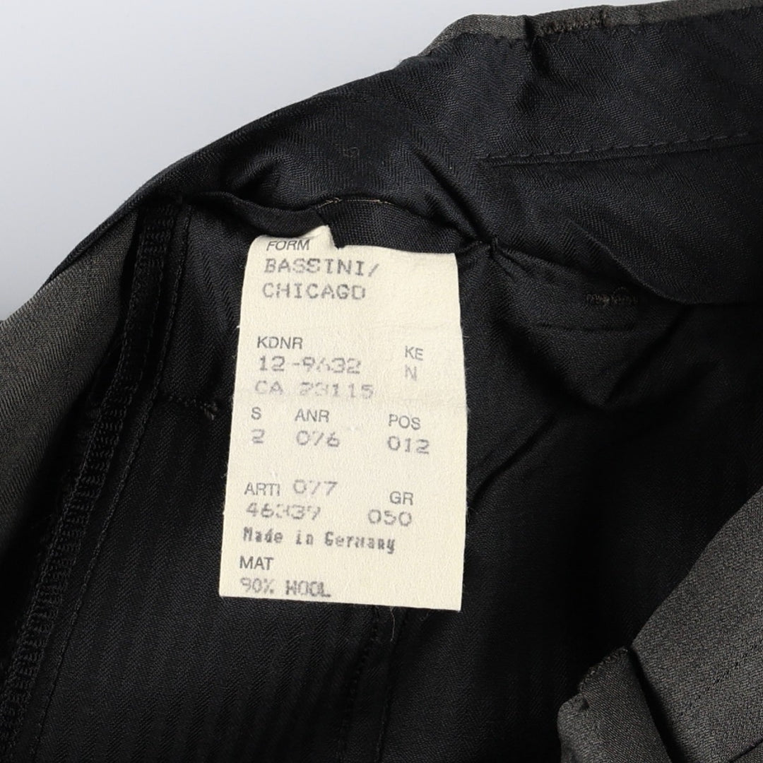 Two-pleat wool trousers, German-made, men's size W35 (approx.), vintage. wool Khaki type Vintage Second Hand