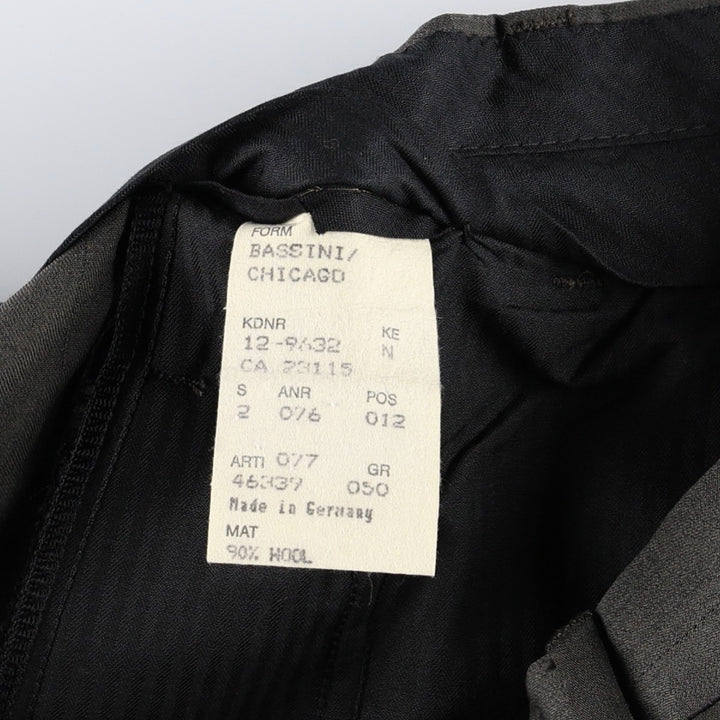 Two-pleat wool trousers, German-made, men's size W35 (approx.), vintage. wool Khaki type Vintage Second Hand