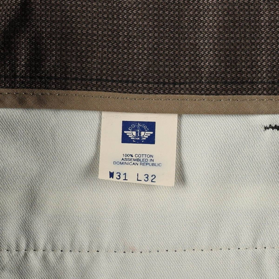 90'S Dockers Khakis all-over print two-pleat cotton slacks pants, men's size W31 (approx.), vintage. cotton walnut Vintage Second Hand