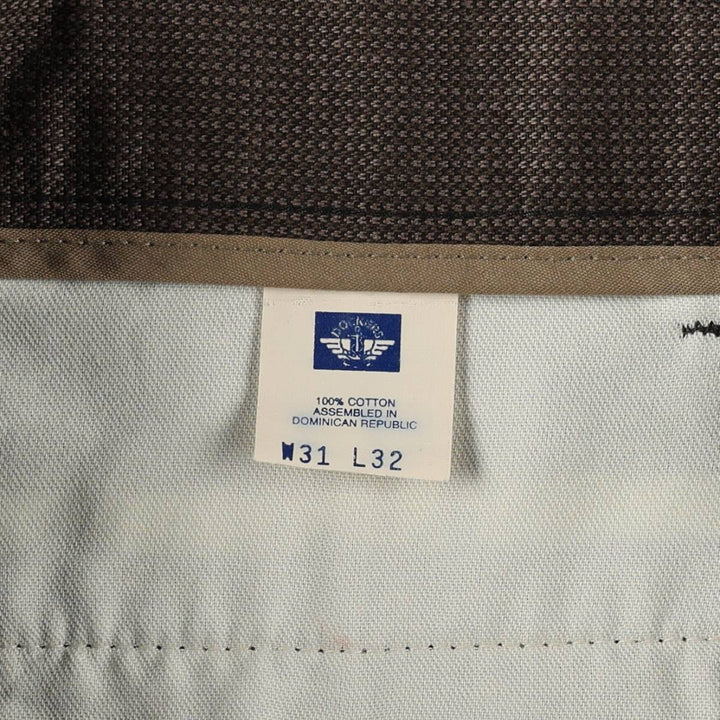 90'S Dockers Khakis all-over print two-pleat cotton slacks pants, men's size W31 (approx.), vintage. cotton walnut Vintage Second Hand