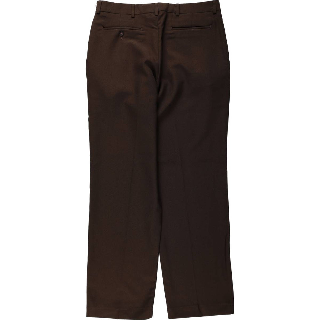 PURITAN Men's Slacks Pants, equivalent to W34 polyester walnut Vintage Second Hand