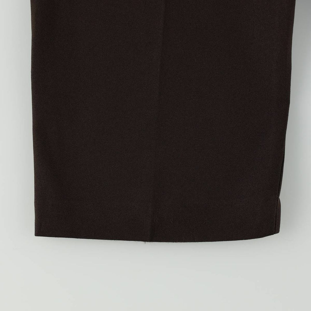 PURITAN Men's Slacks Pants, equivalent to W34 polyester walnut Vintage Second Hand