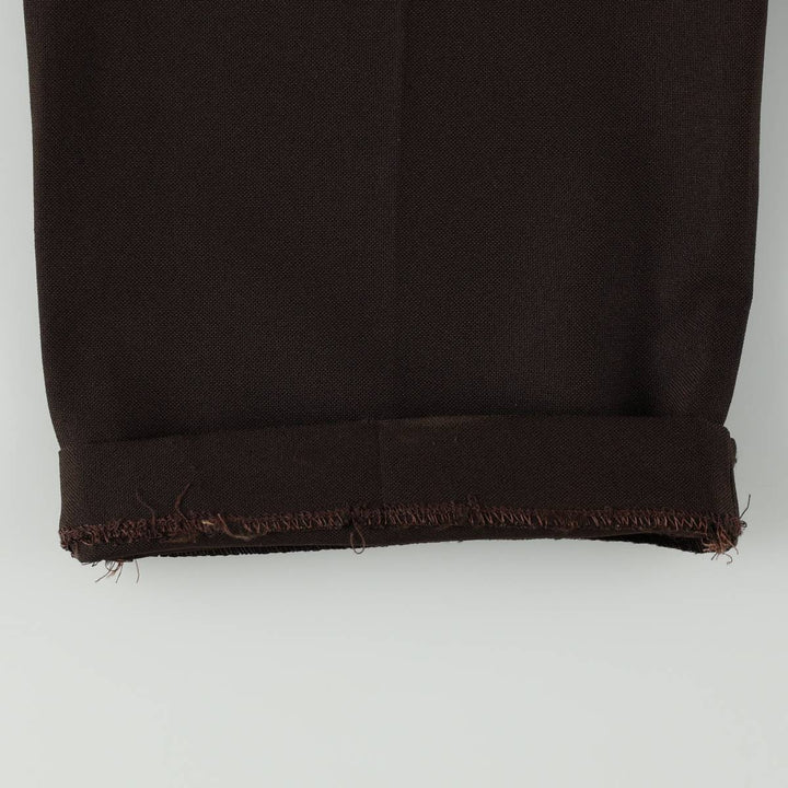PURITAN Men's Slacks Pants, equivalent to W34 polyester walnut Vintage Second Hand