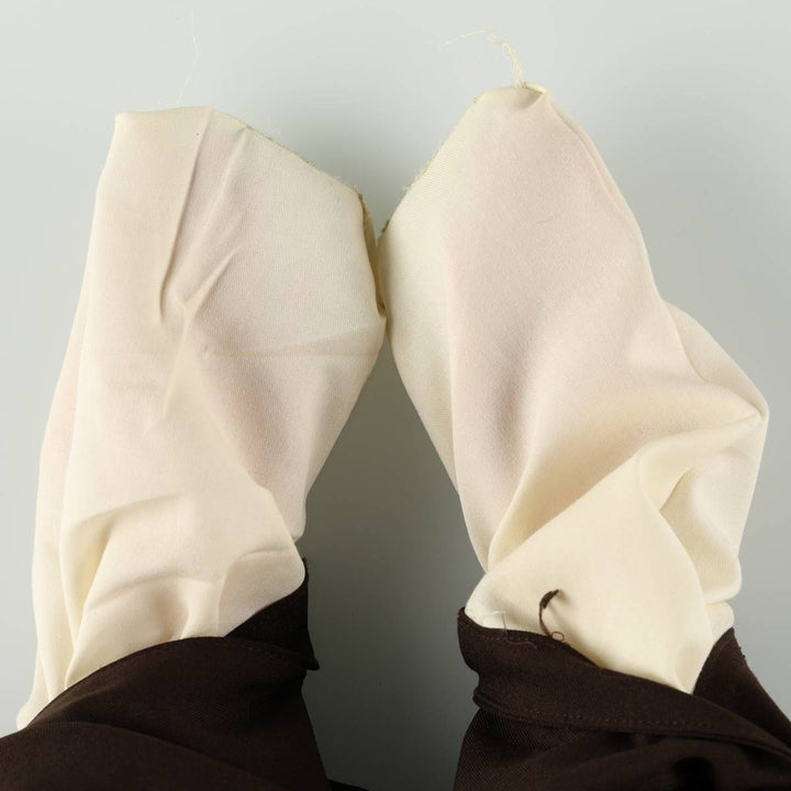 PURITAN Men's Slacks Pants, equivalent to W34 polyester walnut Vintage Second Hand