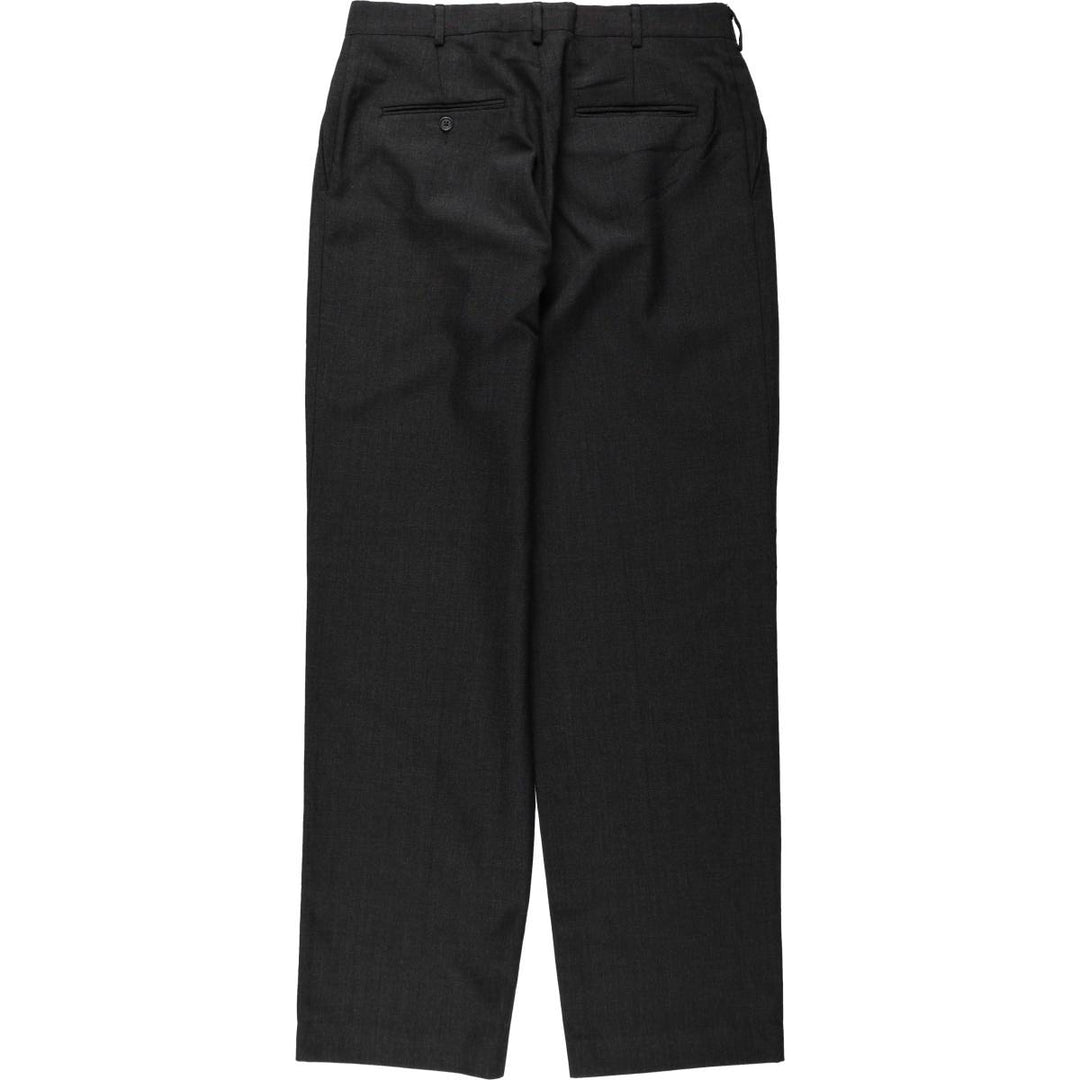 Two-pleat slacks, made in the USA, men's size W32 (approx.) unclear black type Vintage Second Hand