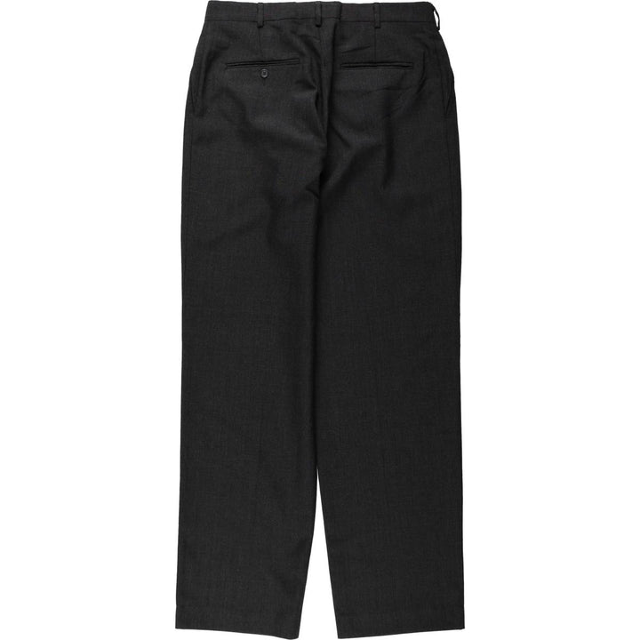 Two-pleat slacks, made in the USA, men's size W32 (approx.) unclear black type Vintage Second Hand