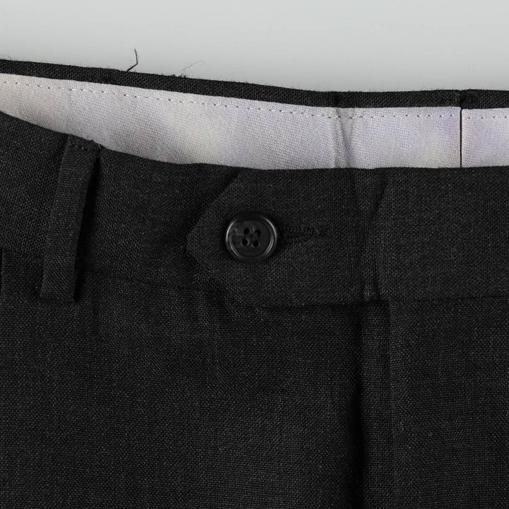 Two-pleat slacks, made in the USA, men's size W32 (approx.) unclear black type Vintage Second Hand