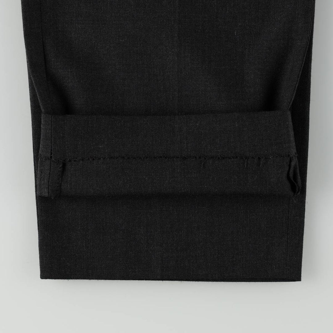 Two-pleat slacks, made in the USA, men's size W32 (approx.) unclear black type Vintage Second Hand