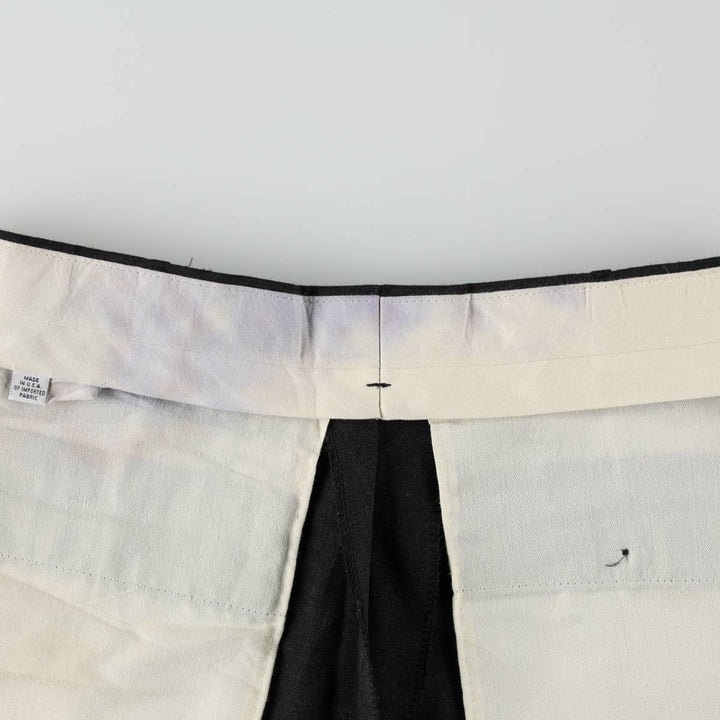 Two-pleat slacks, made in the USA, men's size W32 (approx.) unclear black type Vintage Second Hand
