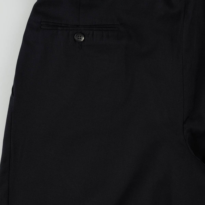 BRANDINI Three-Pleat Wool Trousers/Slacks, Made in Canada, Men's W35 (approx.) wool navy blue type Vintage Second Hand