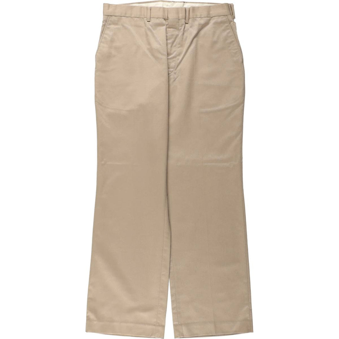 Par Four slacks pants, made in the USA, men's size W32 (approx.) unclear Beige type Vintage Second Hand