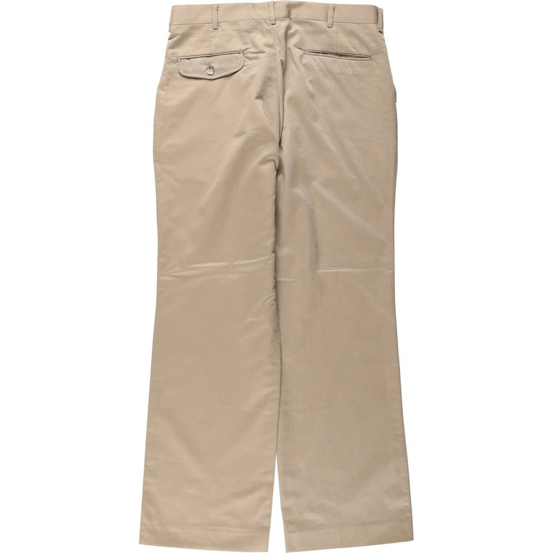Par Four slacks pants, made in the USA, men's size W32 (approx.) unclear Beige type Vintage Second Hand