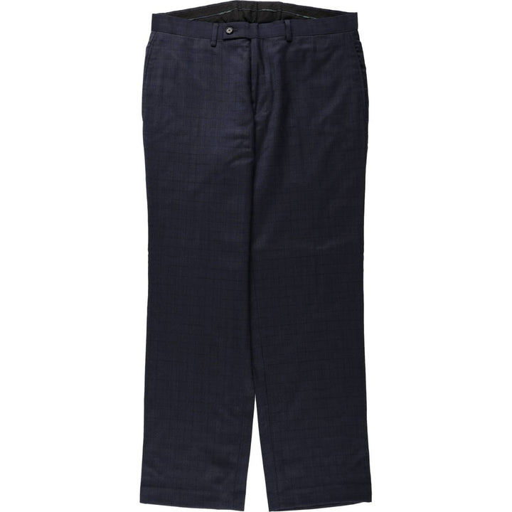 Ralph Lauren LAUREN Check Pattern Slacks Pants Men's W34 (approx.) unclear navy blue type Vintage Second Hand