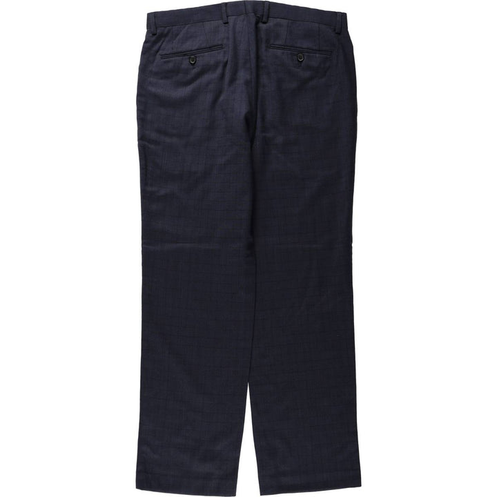 Ralph Lauren LAUREN Check Pattern Slacks Pants Men's W34 (approx.) unclear navy blue type Vintage Second Hand