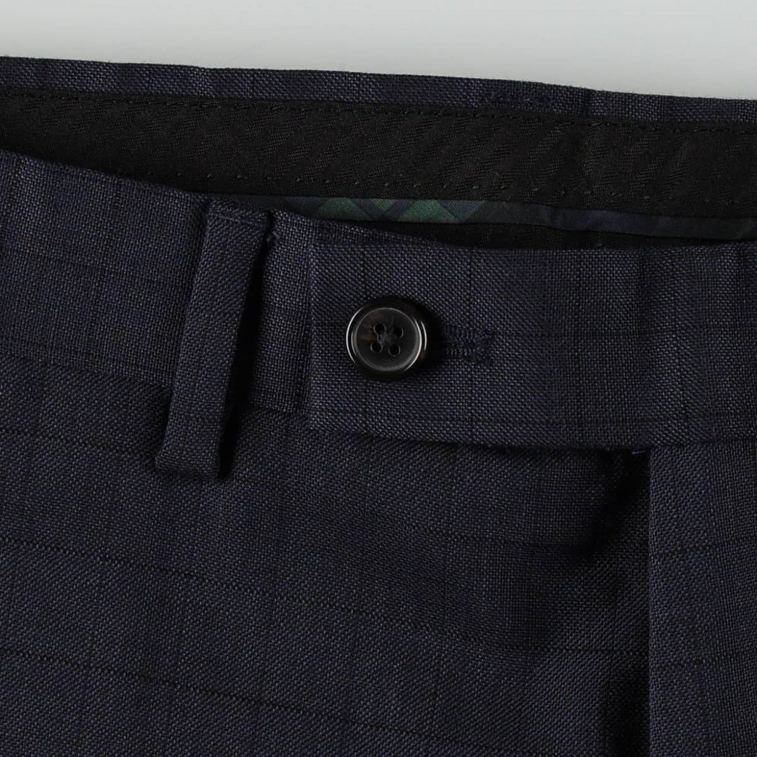 Ralph Lauren LAUREN Check Pattern Slacks Pants Men's W34 (approx.) unclear navy blue type Vintage Second Hand