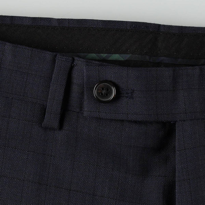 Ralph Lauren LAUREN Check Pattern Slacks Pants Men's W34 (approx.) unclear navy blue type Vintage Second Hand