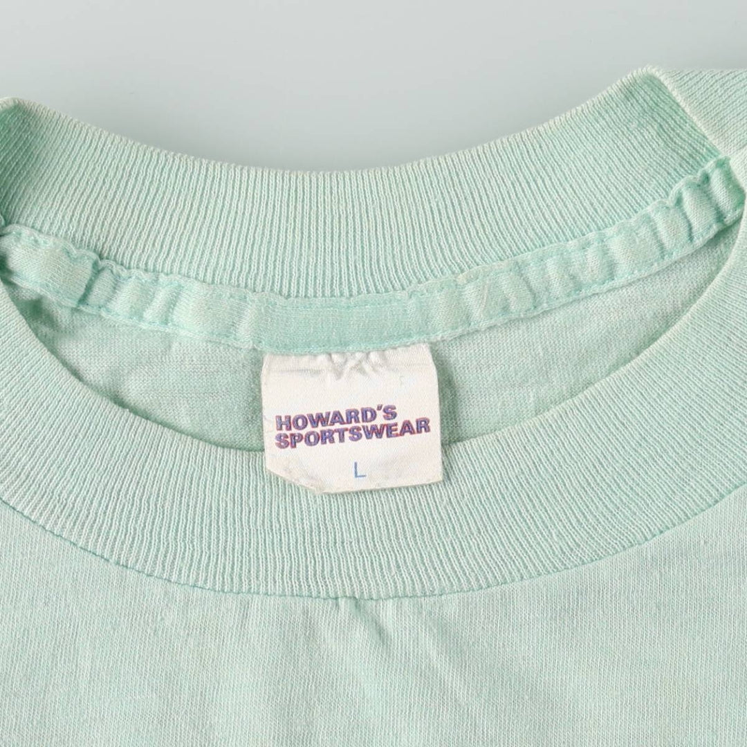 HOWARD'S ELVIS PRESLEY Elvis Presley Band T-shirt, Made in USA, Men's Size L (approx.) cotton Mint green Vintage Second Hand