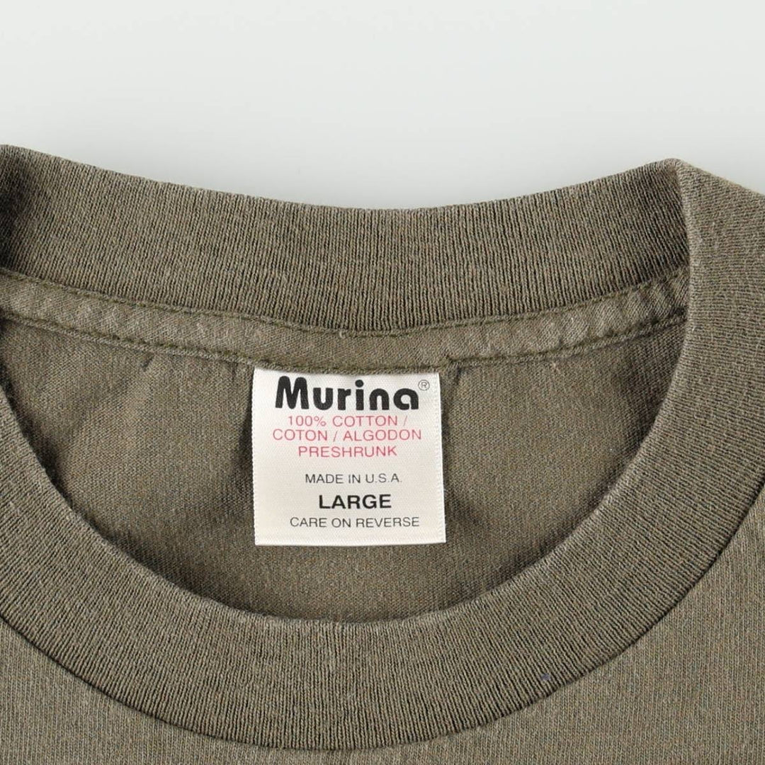 MURINA U2 Band T-shirt, Made in USA, Men's Size L cotton Khaki type Vintage Second Hand