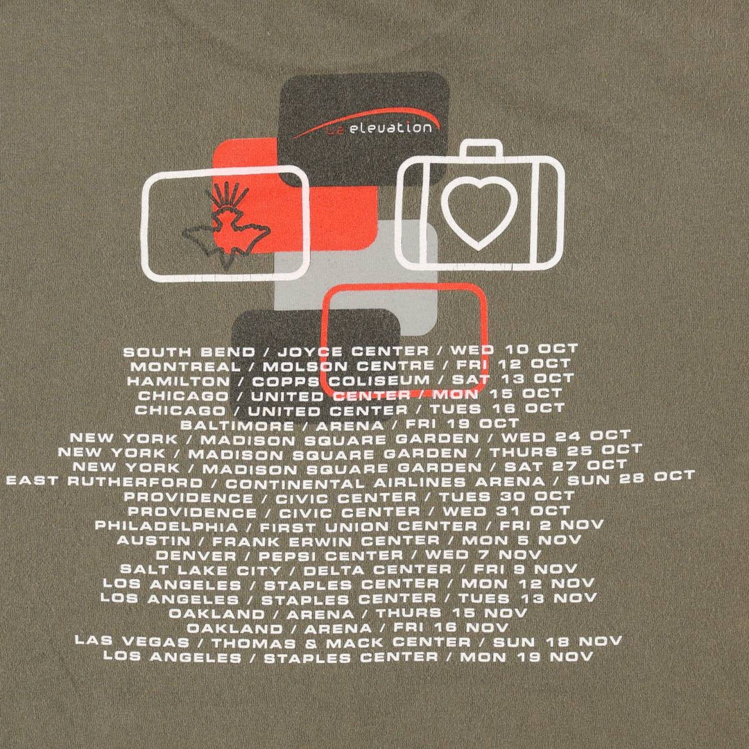 MURINA U2 Band T-shirt, Made in USA, Men's Size L cotton Khaki type Vintage Second Hand