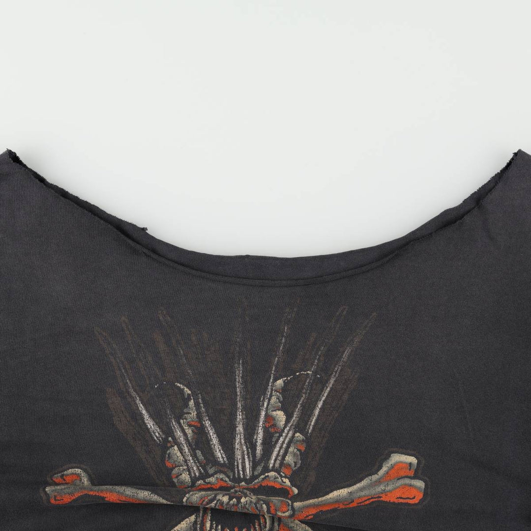 STATIC-X Skull Pattern Band T-Shirt (Men's XL equivalent) unclear black type Vintage Second Hand