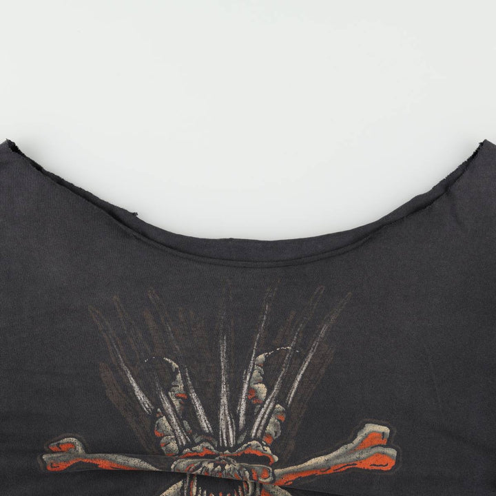 STATIC-X Skull Pattern Band T-Shirt (Men's XL equivalent) unclear black type Vintage Second Hand