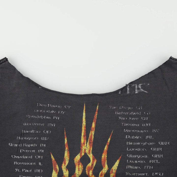 STATIC-X Skull Pattern Band T-Shirt (Men's XL equivalent) unclear black type Vintage Second Hand