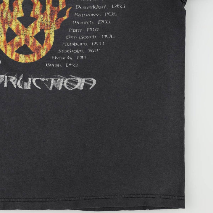 STATIC-X Skull Pattern Band T-Shirt (Men's XL equivalent) unclear black type Vintage Second Hand